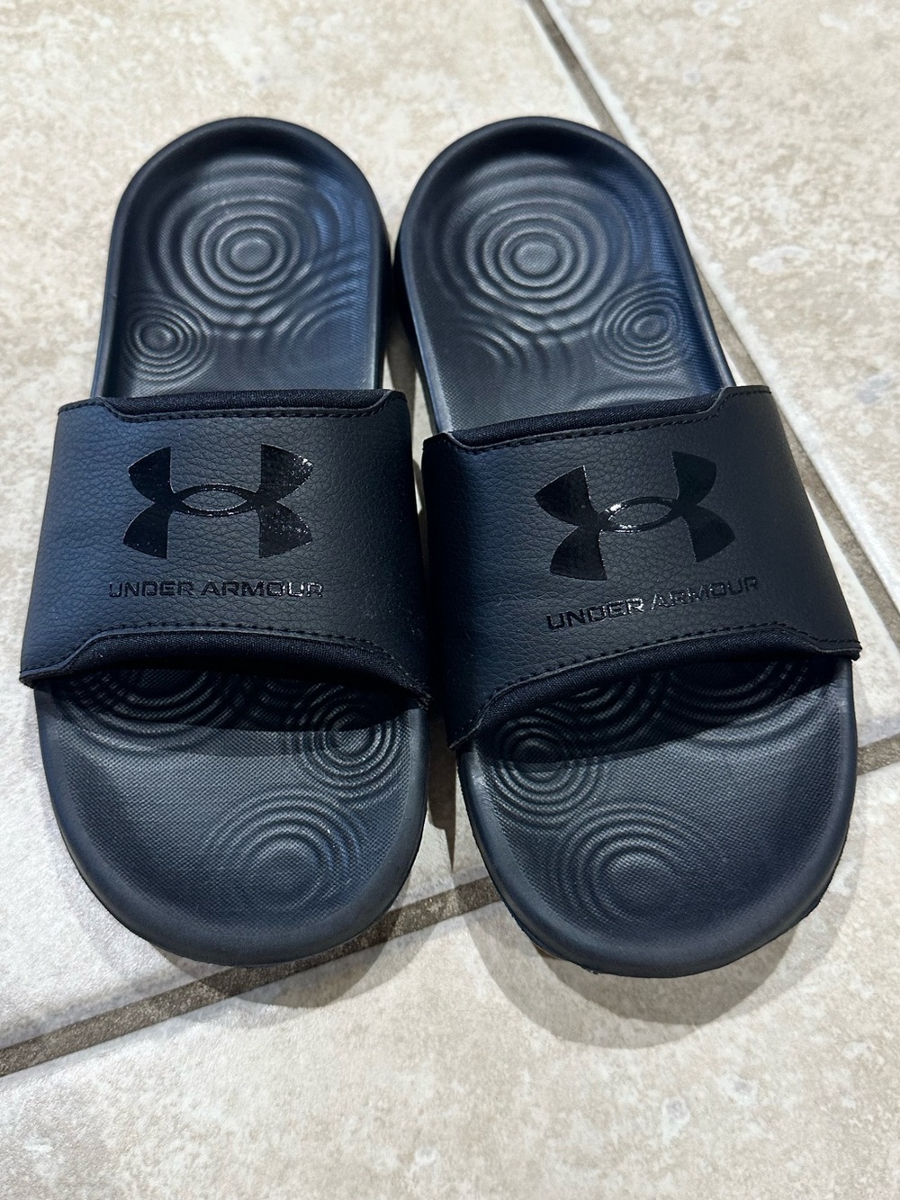 Under Armour Black Cushioned Slide Sandals